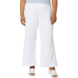 Kut from the Kloth Women's 18W Optic White High Rise Meg Wide Leg Jeans HR6-2